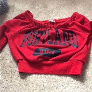 2 cropped sweaters
